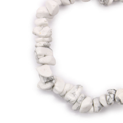 Pulsera de Fragmentos de Piedra Natural – Jaspe Blanco