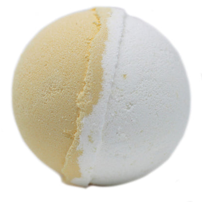 Bomba de baño aromática de Blanco y Amarillo para relajación y autocuidado