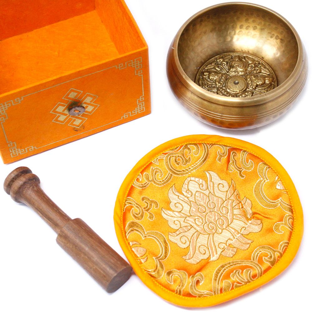 Cuenco tibetano Cinco Buda 10cm (min 400gm) para meditación y equilibrio energético