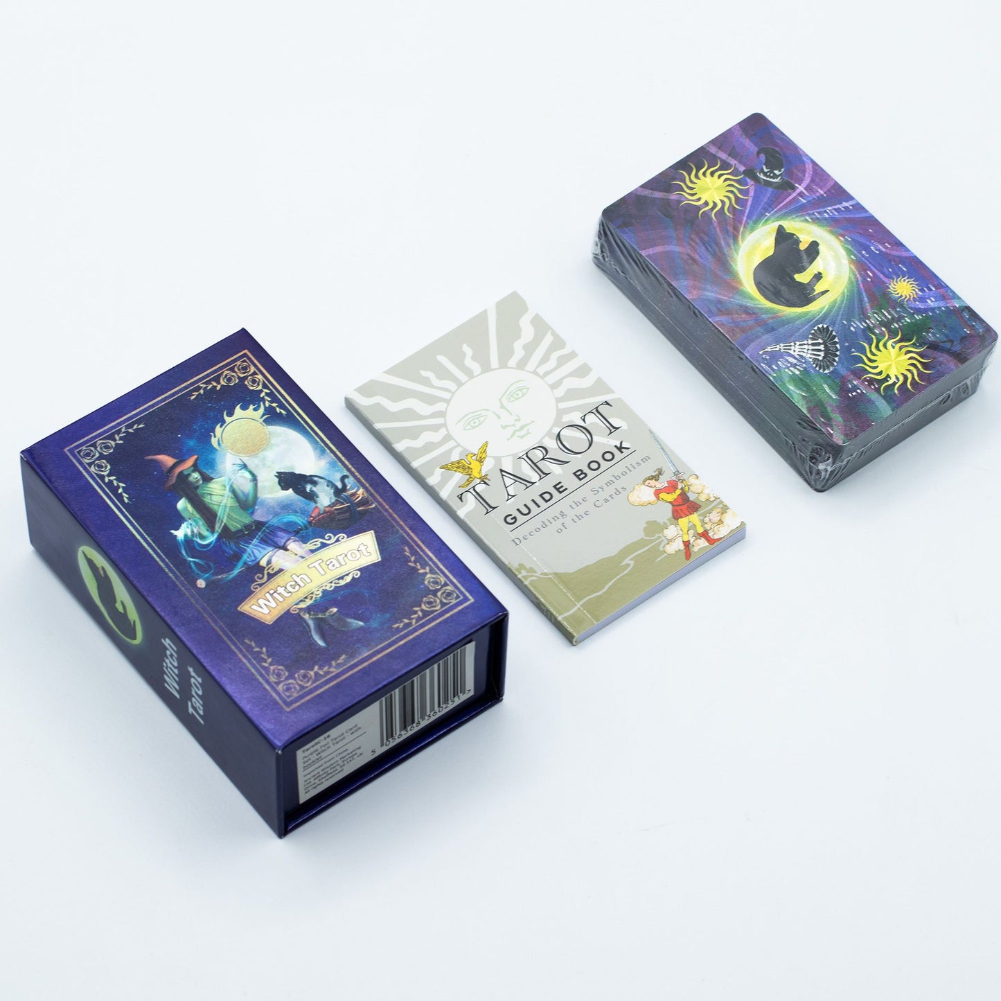 Tarot de la Bruja con Lámina Púrpura 78 Cartas con Guía