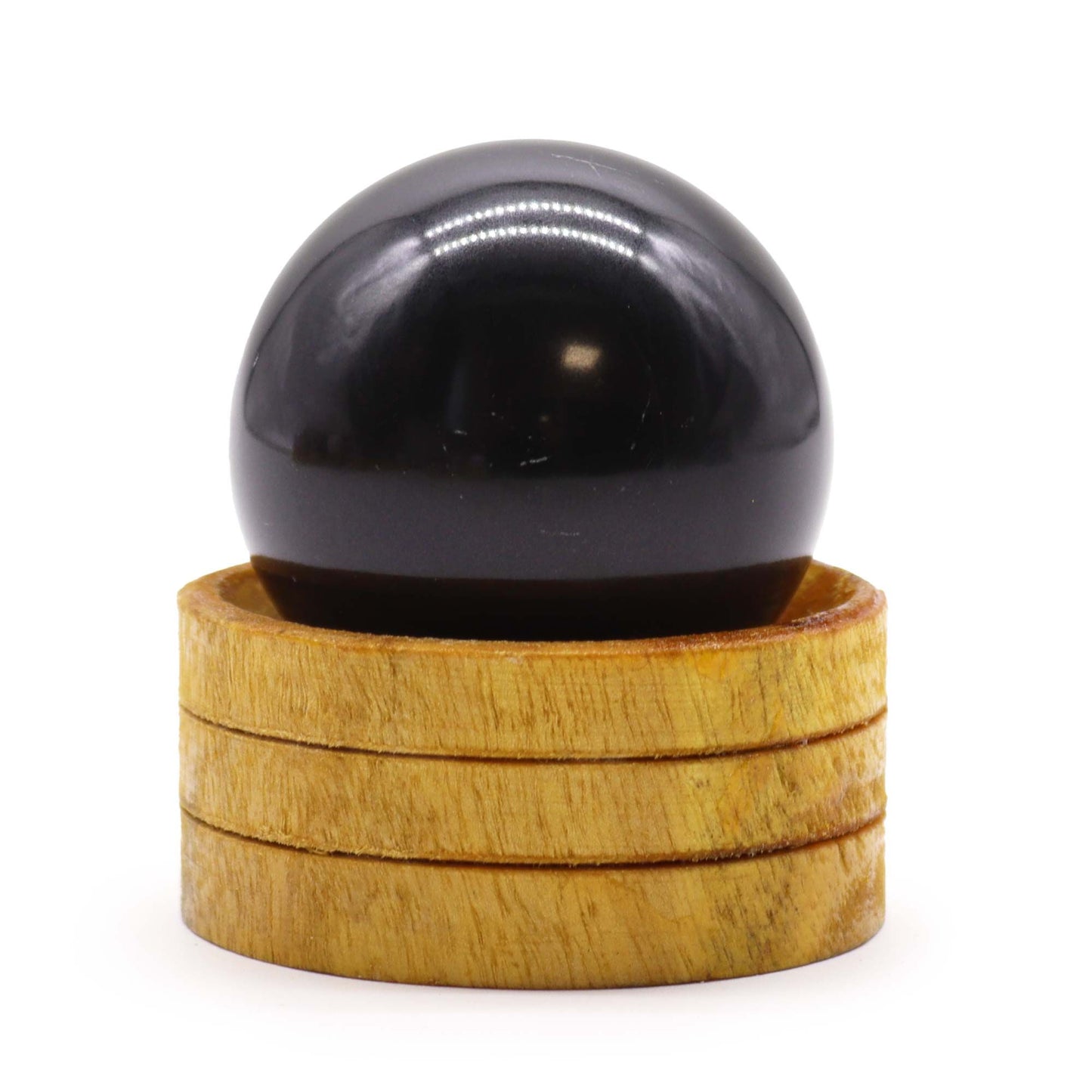 Esfera de Cristal de Turmalina Negra 50mm con Soporte