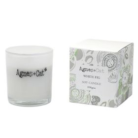 Vela espiritual de White Fig para calma y bienestar