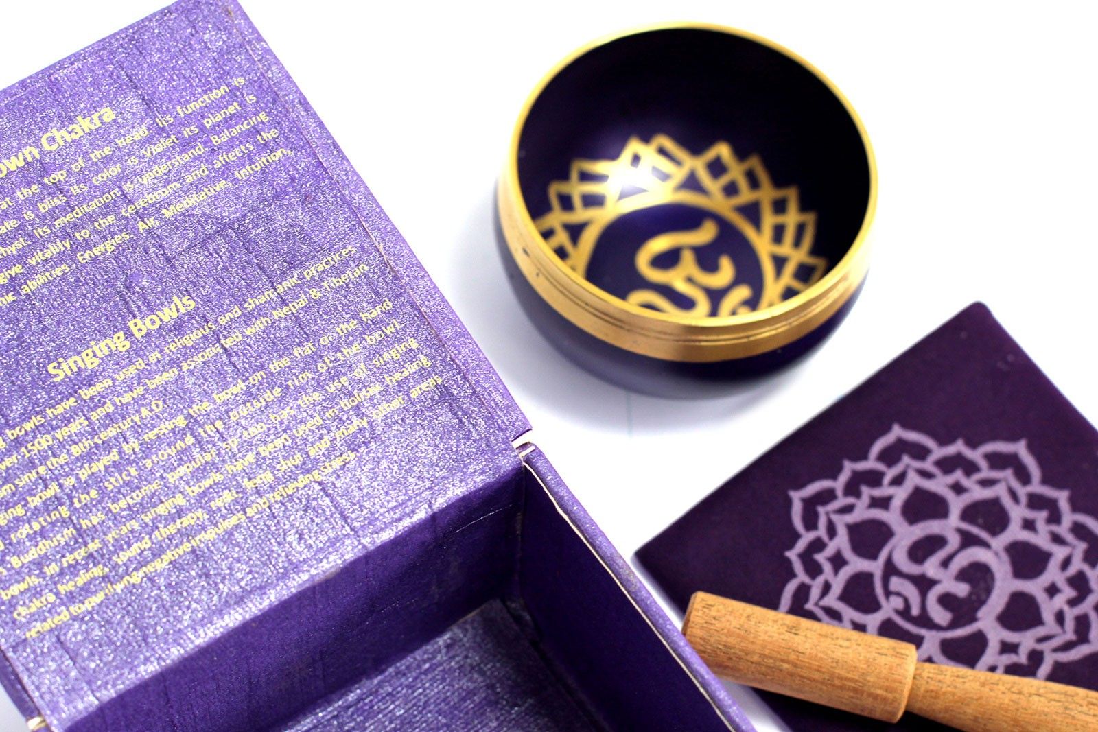 Cuenco tibetano corona para meditación y equilibrio energético