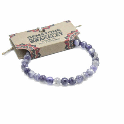 Pulsera de Amatista para la Manifestación y la Calma – Pulsera de Piedras Naturales