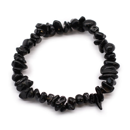 Pulsera de Fragmentos de Piedra Natural – Ágata Negra