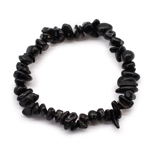 Pulsera de Fragmentos de Piedra Natural – Ágata Negra