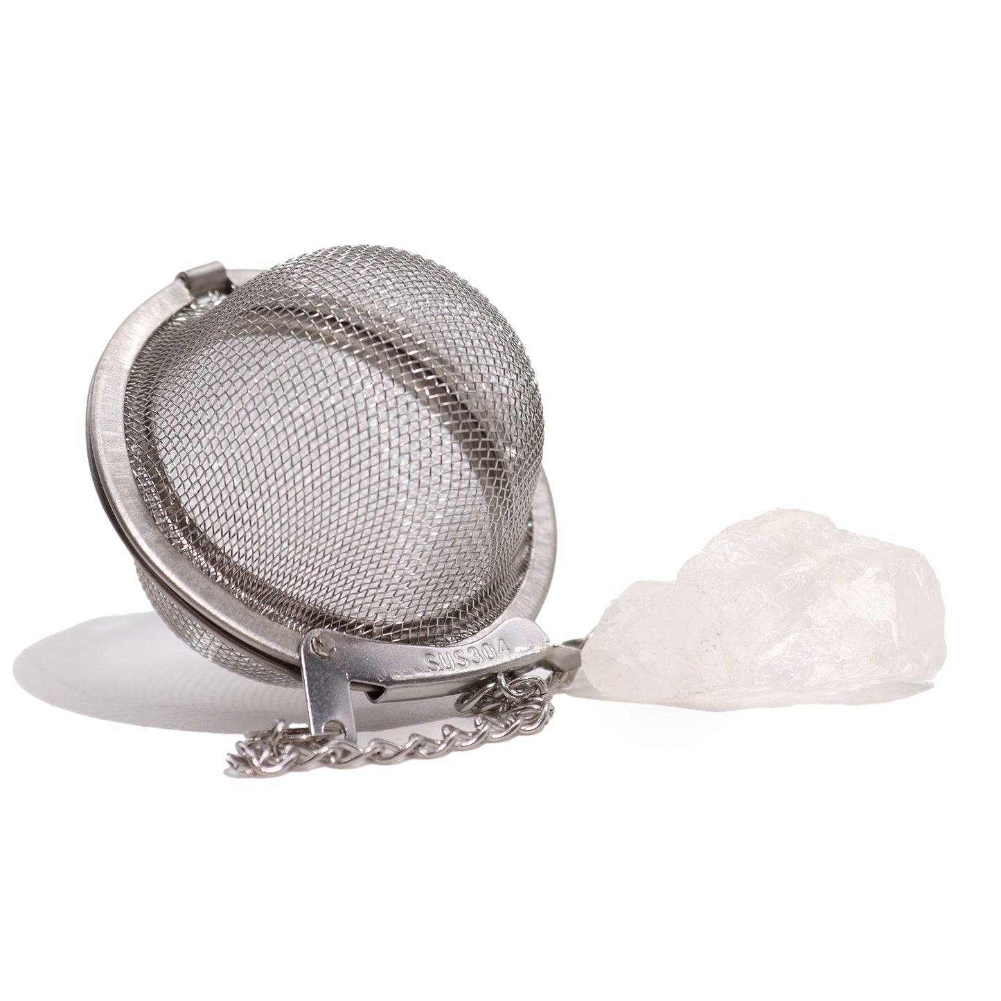 Colador de Té de Piedras Preciosas en Bruto - Cuarzo de Roca