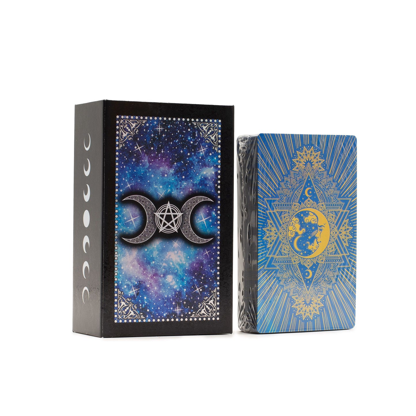 Tarot Cara de la Luna con Lámina Azul y Guía Completa de 78 Cartas
