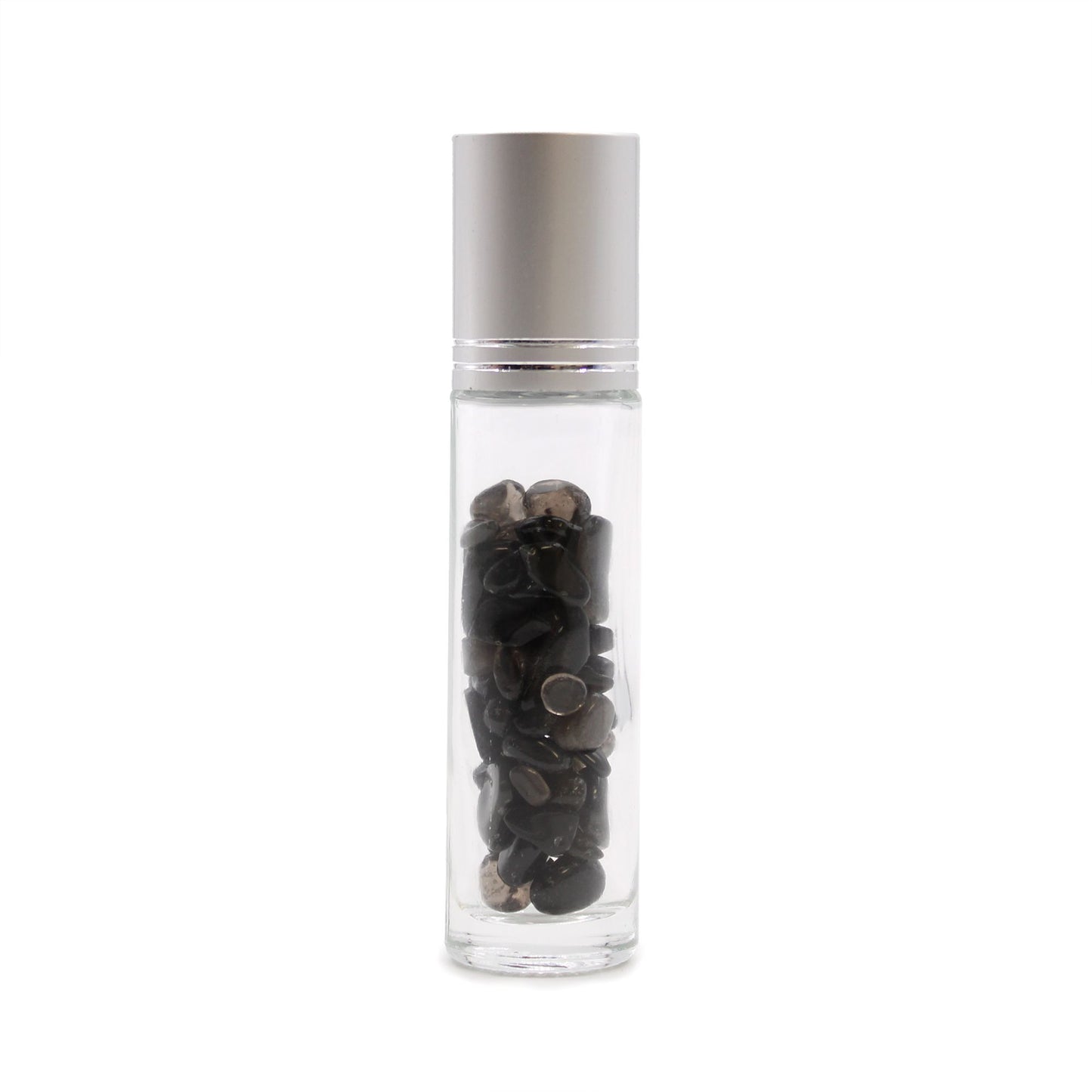 Botella Roll-On con Turmalina Negra – Aceite Esencial de Protección Energética (Chakra Raíz)