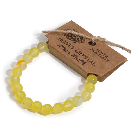 Pulsera de Cristal de Miel – Energía, Calma y Vitalidad