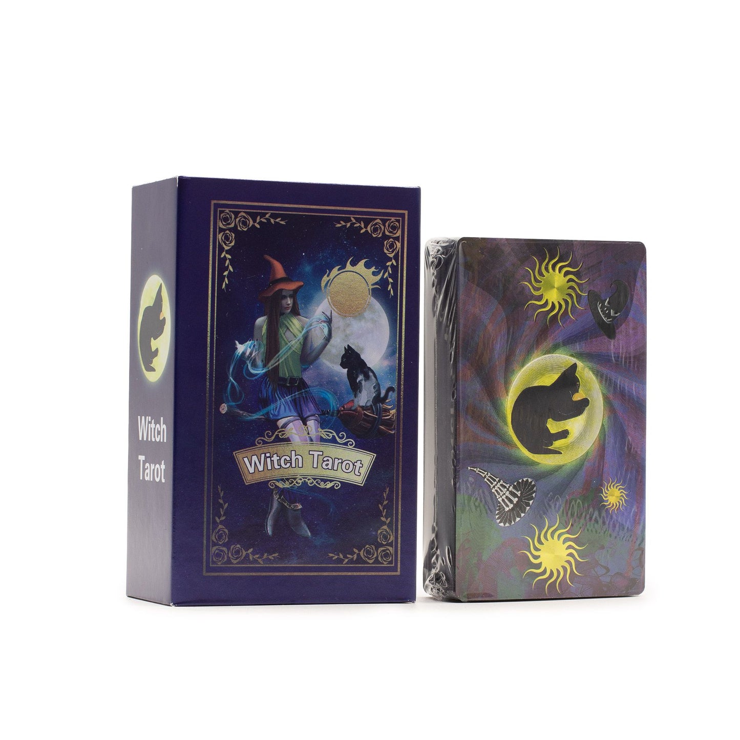 Tarot de la Bruja con Lámina Púrpura 78 Cartas con Guía