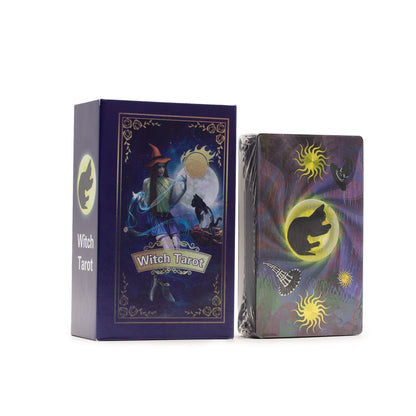 Tarot de la Bruja con Lámina Púrpura 78 Cartas con Guía