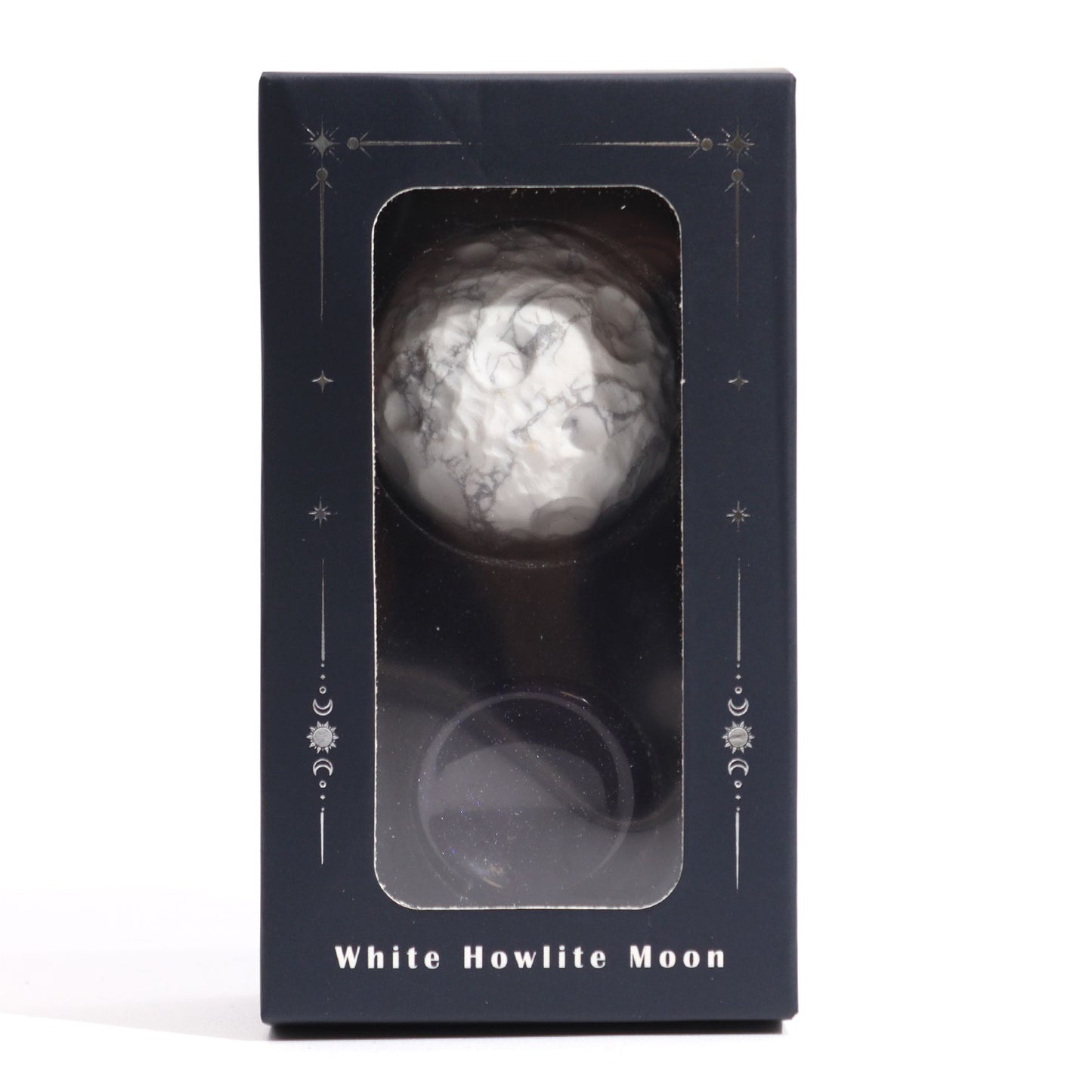 Planeta Howlita Blanca con Soporte Solar (LUNA) - 40mm