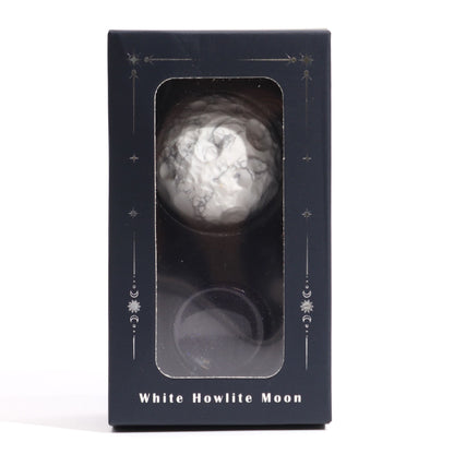 Planeta Howlita Blanca con Soporte Solar (LUNA) - 40mm