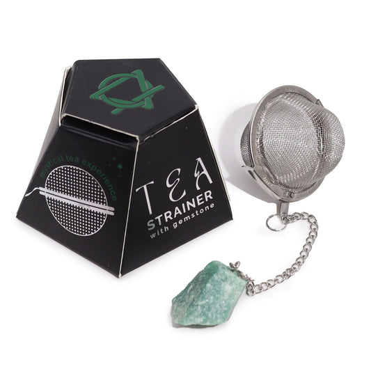 Colador de Té de Piedras Preciosas en Bruto - Aventurina Verde