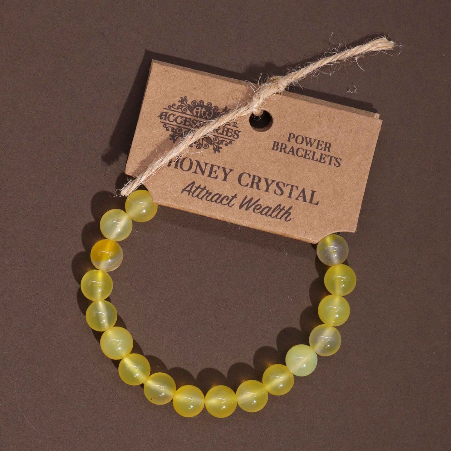 Pulsera de Cristal de Miel – Energía, Calma y Vitalidad