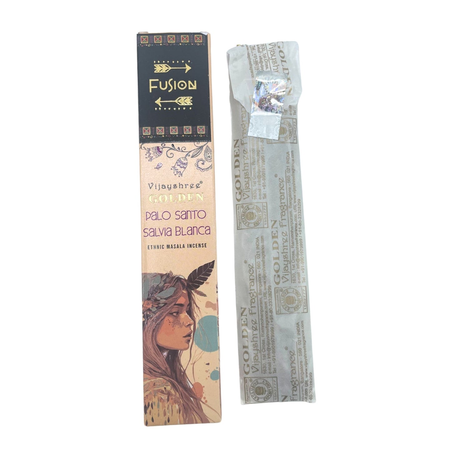 Varillas de Incienso de Palo Santo Dorado y Salvia Blanca - 15gr