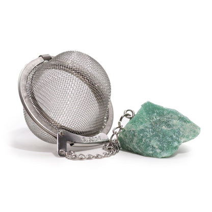 Colador de Té de Piedras Preciosas en Bruto - Aventurina Verde