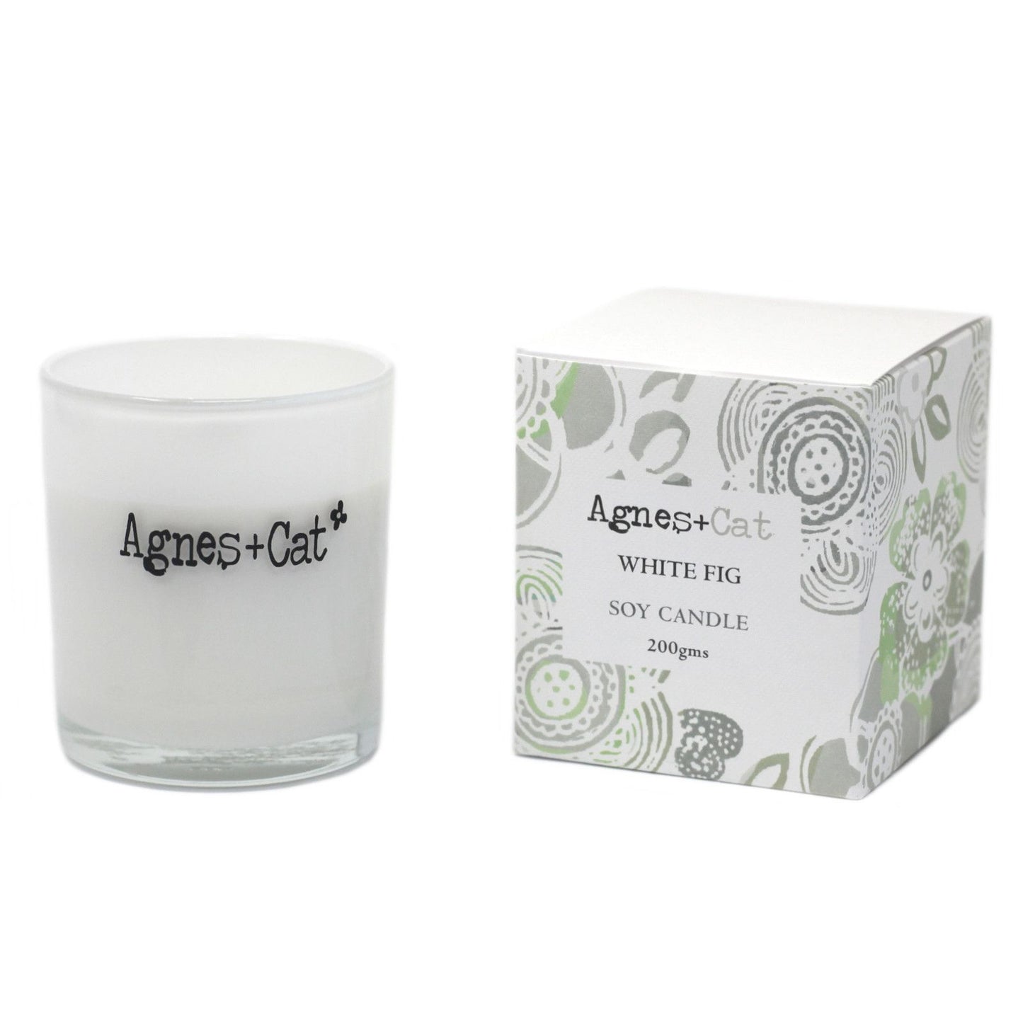 Vela espiritual de White Fig para calma y bienestar