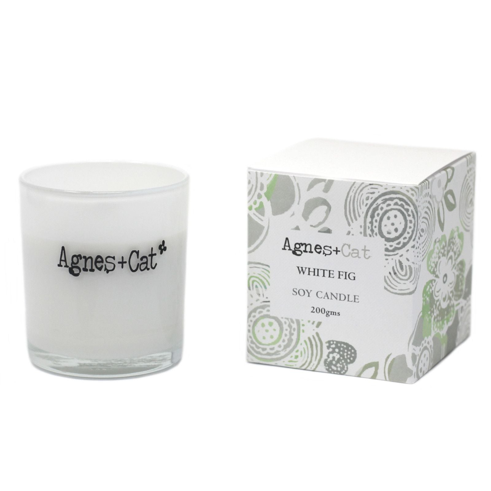 Vela espiritual de White Fig para calma y bienestar