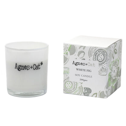 Vela espiritual de White Fig para calma y bienestar