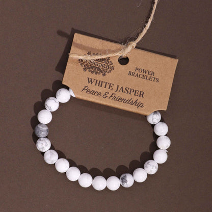 Pulsera de Jaspe Blanco – Calma, Protección y Equilibrio Interior