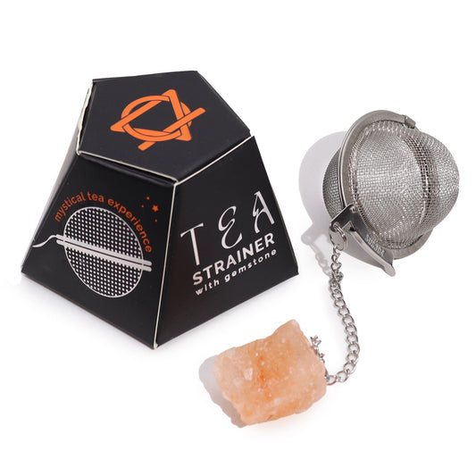 Colador de Té de Piedras Preciosas en Bruto - Cornalina