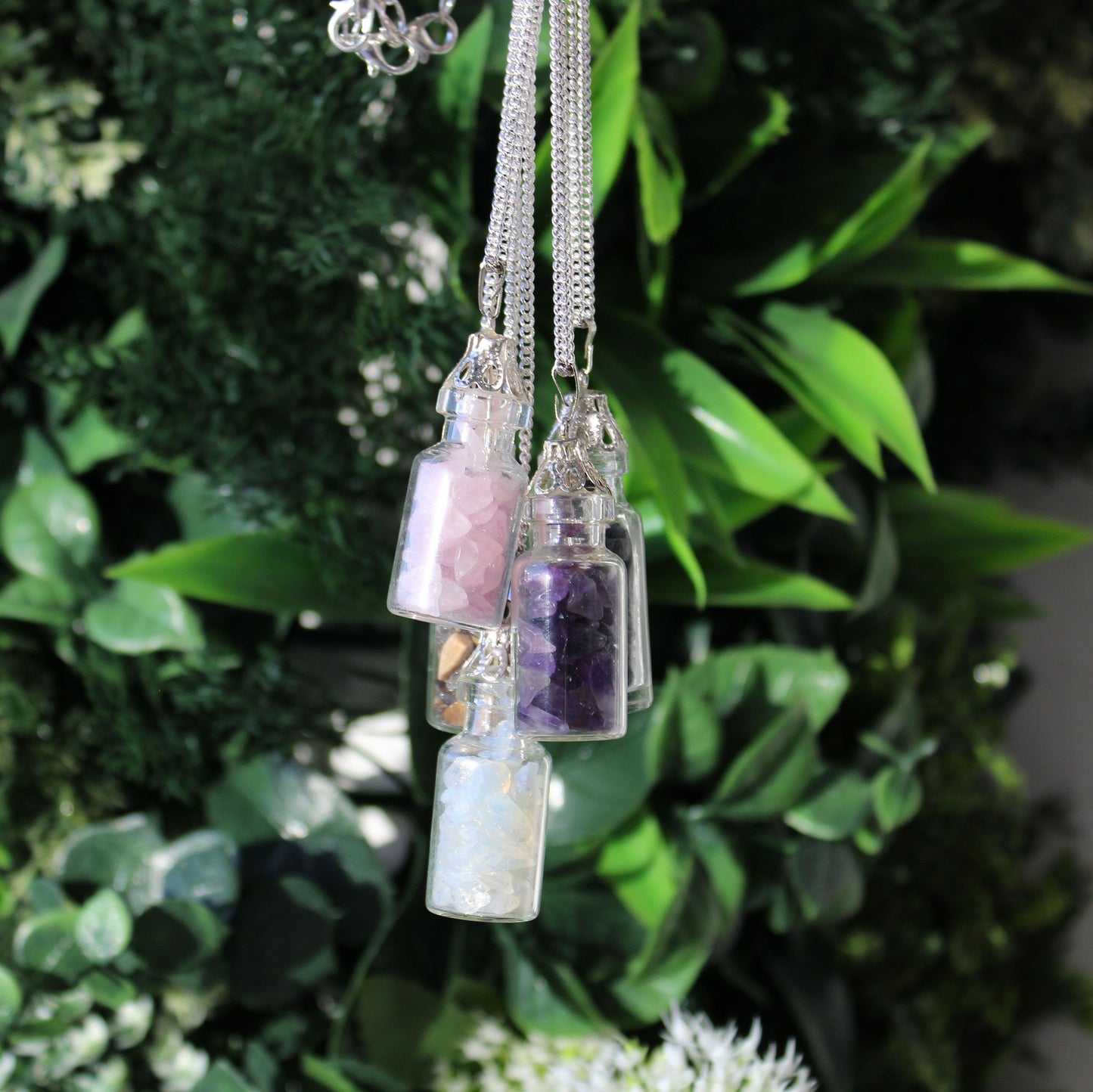 Collar de Piedras Preciosas Embotelladas - Ónix Negro