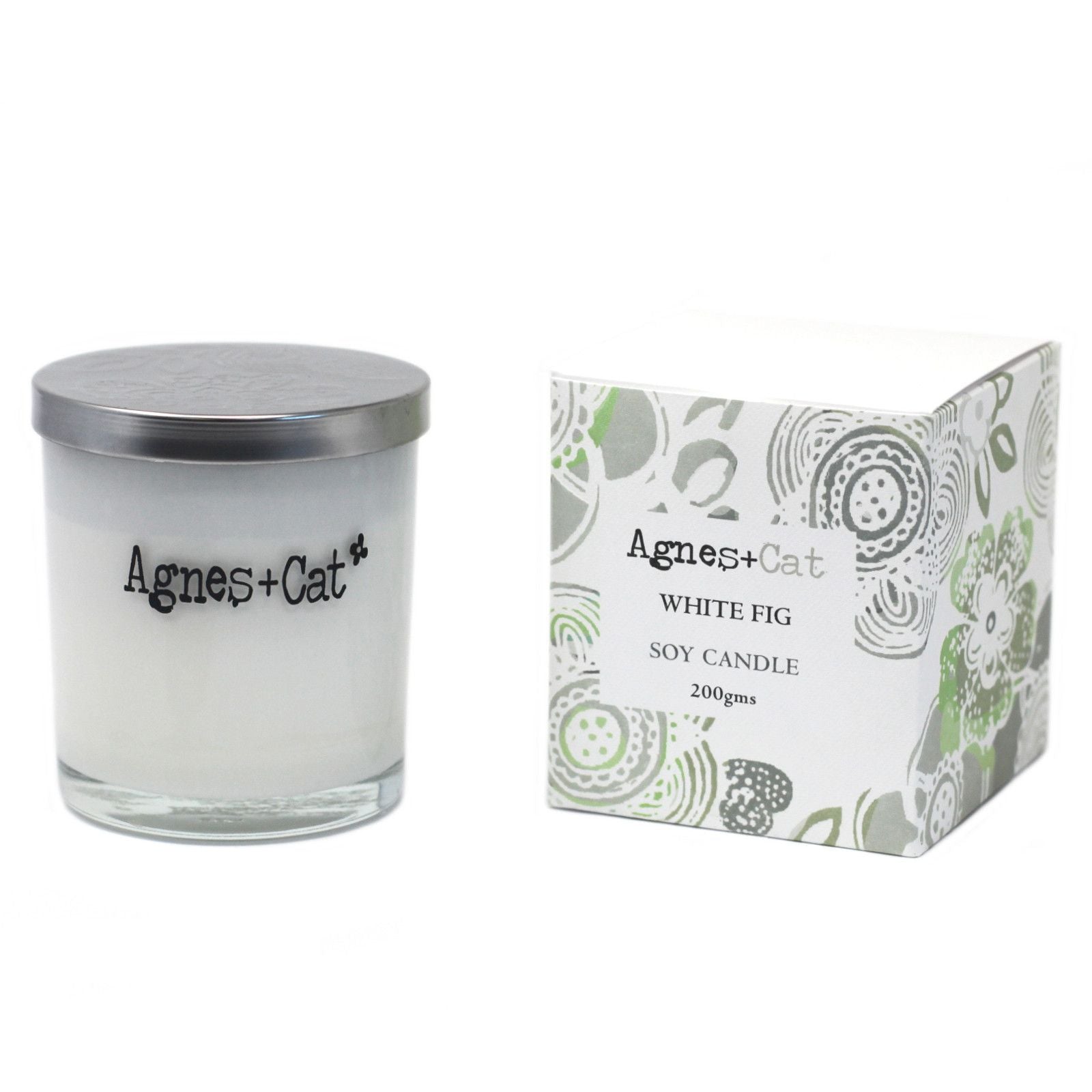 Vela espiritual de White Fig para calma y bienestar