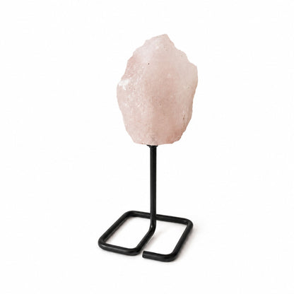 Mineral en soporte de metal - Cuarzo rosa