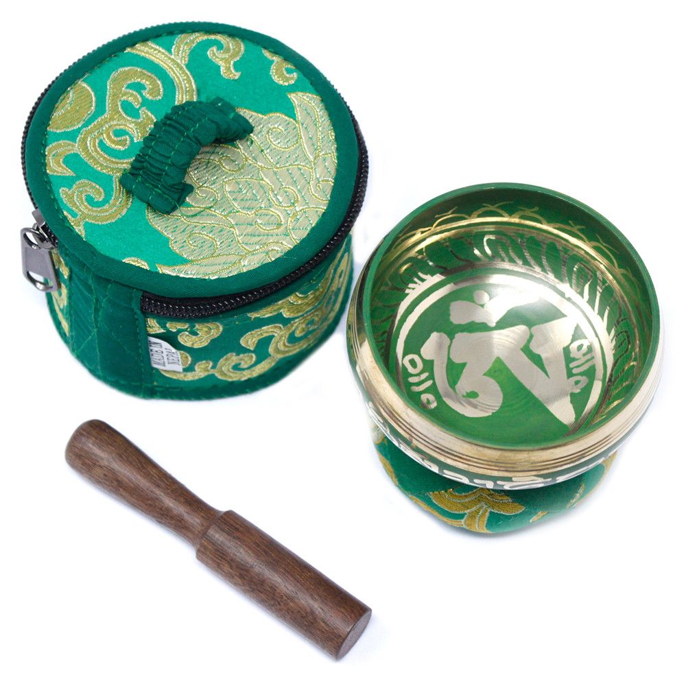 Cuenco tibetano Verde para meditación y equilibrio energético