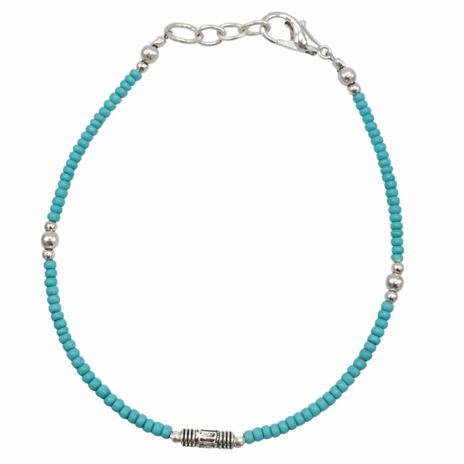 Pulsera Nepalí Gemas Extrafinas · Turquesa & Lágrima | Joya de Calma y Expresión