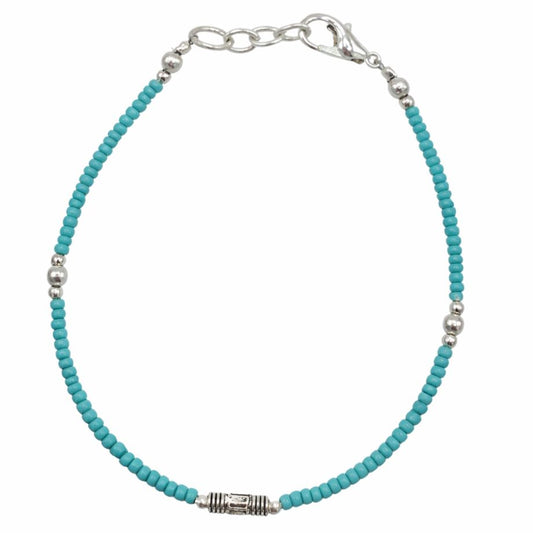 Pulsera Nepalí Gemas Extrafinas · Turquesa & Lágrima | Joya de Calma y Expresión