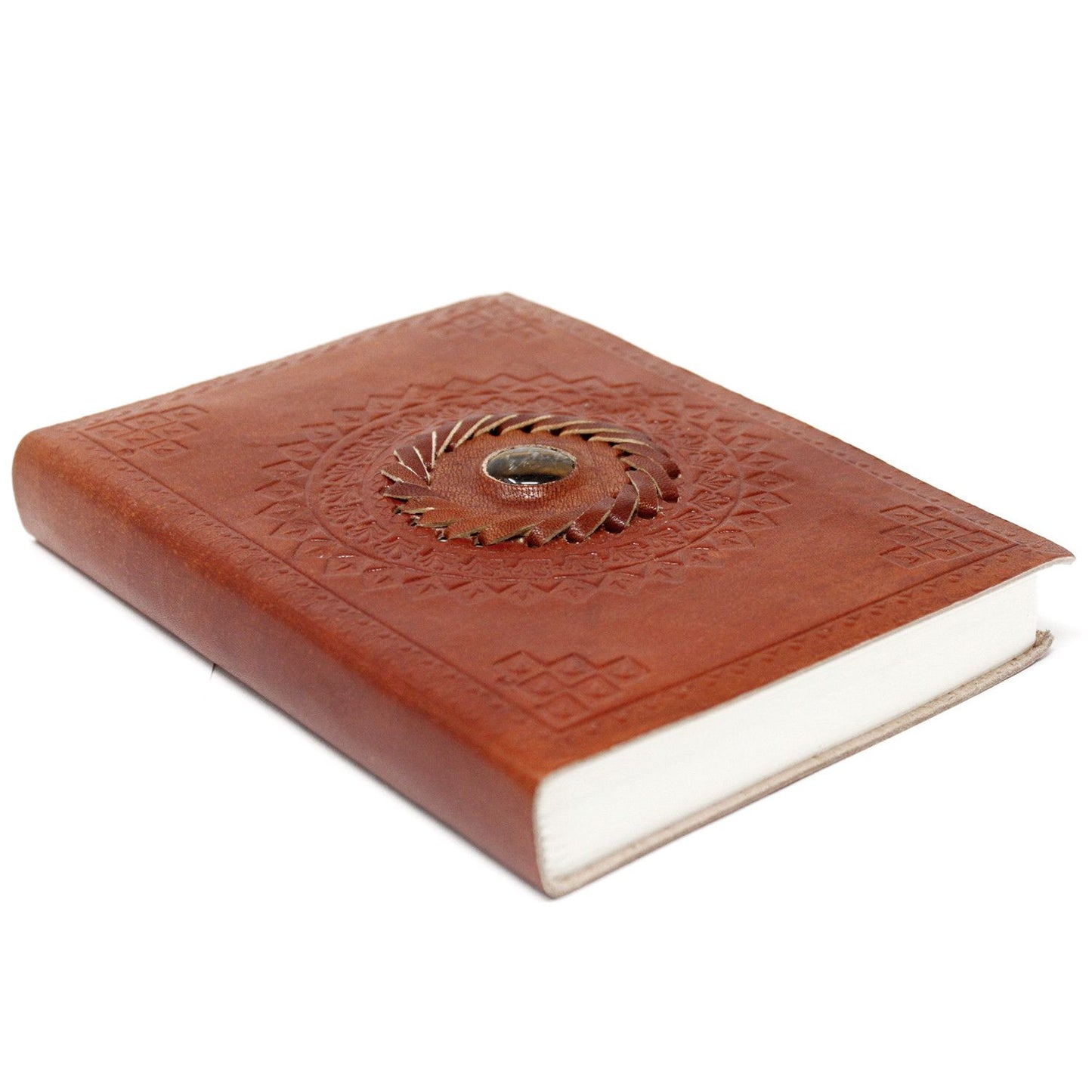 Cuaderno de cuero Ojo de Tigre – Diario de journaling y manifestación