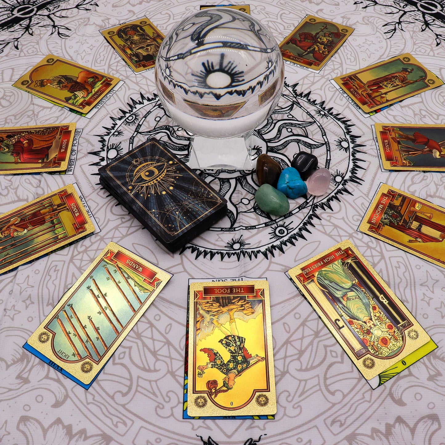 Paño para lectura del Tarot - Árbol de la Vida
