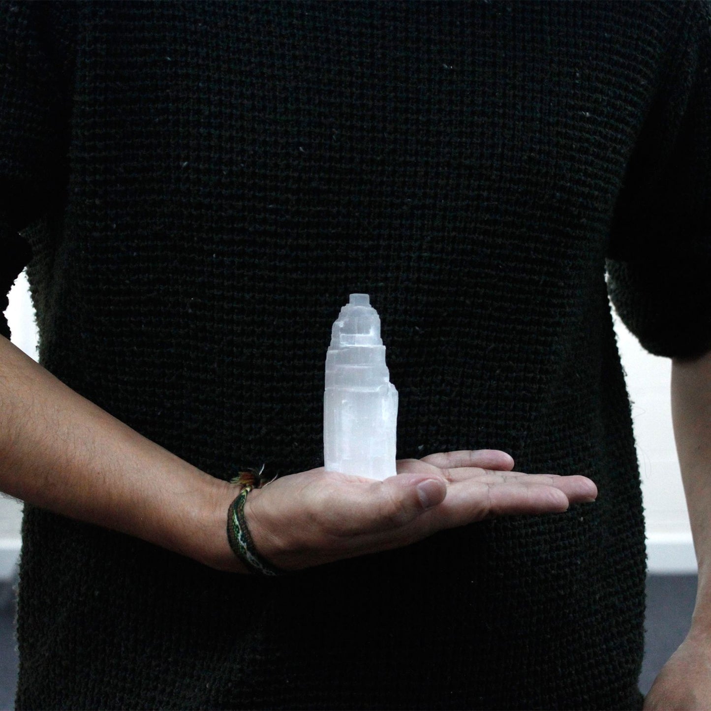 Torre de Selenita 10cm | Purificación Espacio + Energía Positiva | Meditación
