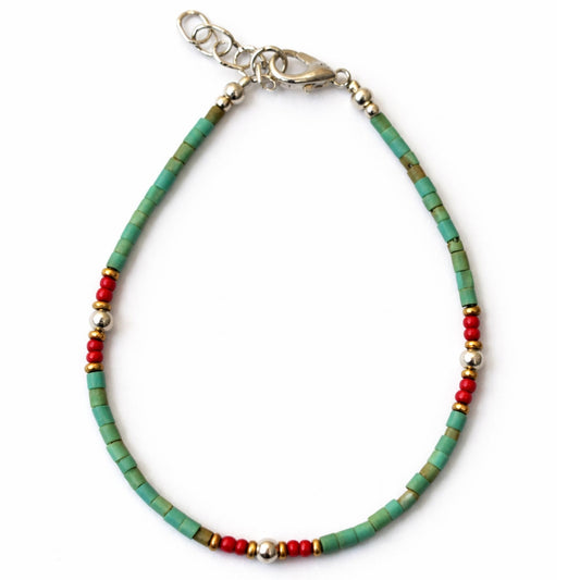 Pulsera Nepalí Gemas Extrafinas · Turquesa & Piedra Natural | Joya de Conexión con la Tierra