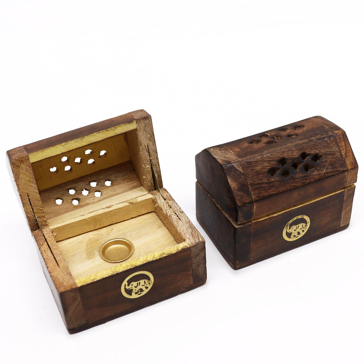 Caja de Madera de Mango para Conos de Incienso