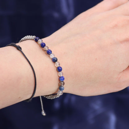 Vela de Cristal del Zodiaco con Pulsera de Piedras Naturales – Tauro