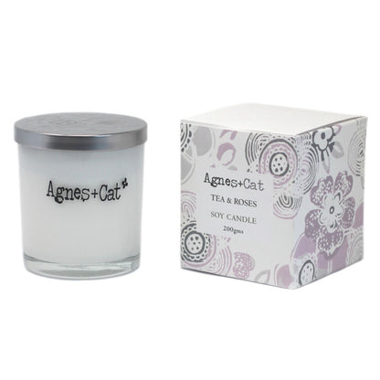 Vela espiritual de Tea and Roses para calma y bienestar