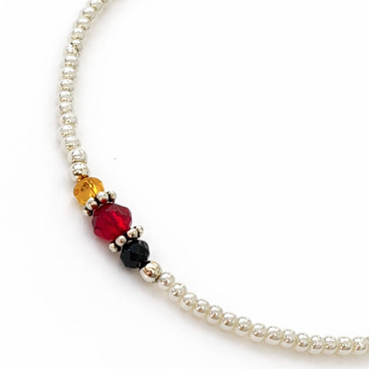 Pulsera Nepalesa Gemas Extrafinas · Perla & Cuentas Talladas | Joya de Pureza Interior