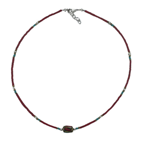 Pulsera Nepalí Gemas Extrafinas · Coral Rosa & Turquesa | Joya de Amor y Calma