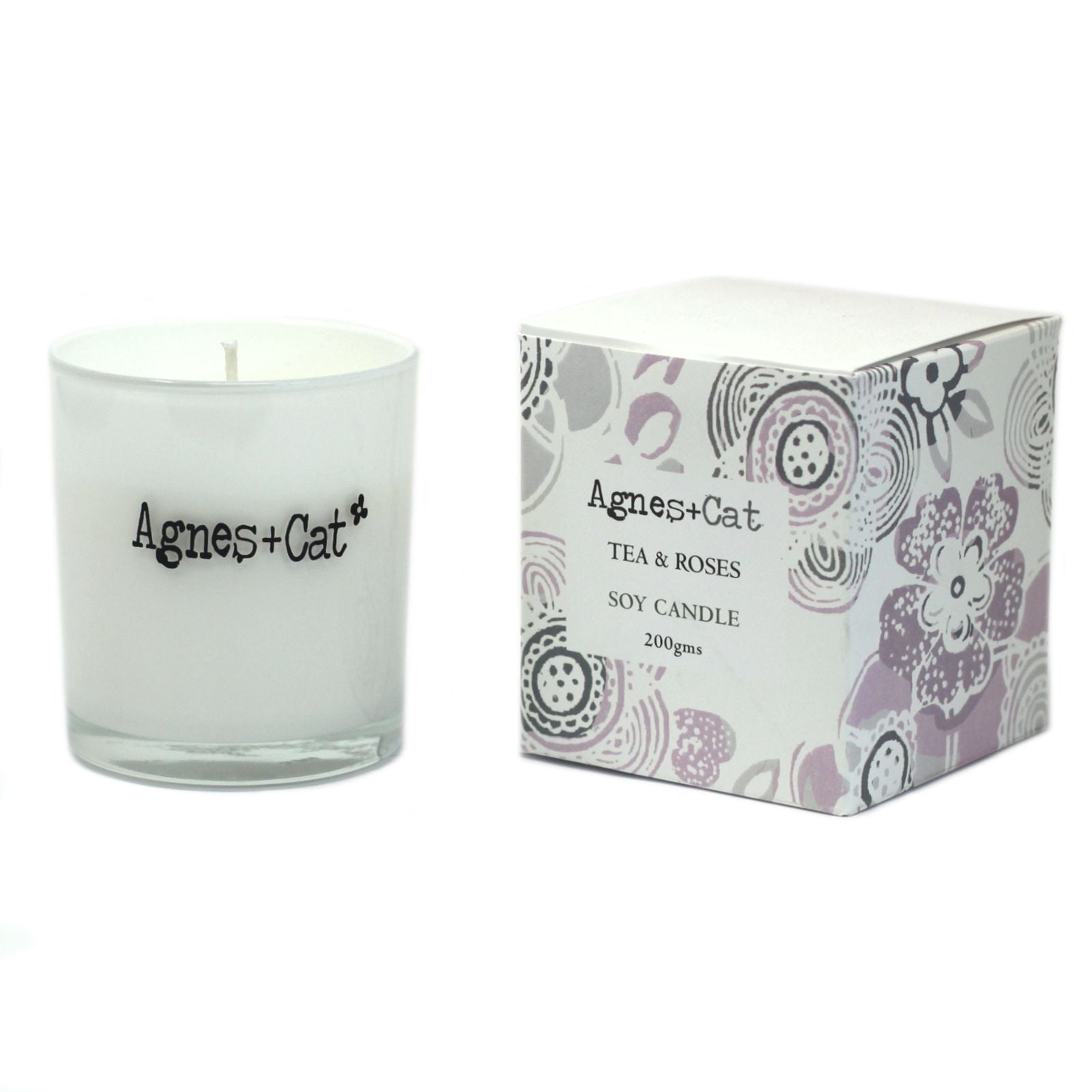 Vela espiritual de Tea and Roses para calma y bienestar