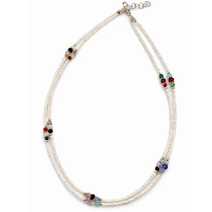 Collar Nepalí Doble Hilera · Howlita | Joya de Serenidad y Claridad Mental