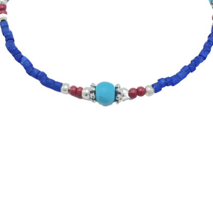 Pulsera Nepalesa Gemas Extrafinas · Ónix Azul | Joya de Fuerza y Protección Profunda