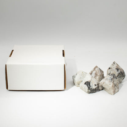 Puntas Pulidas de Piedra Luna Arcoíris