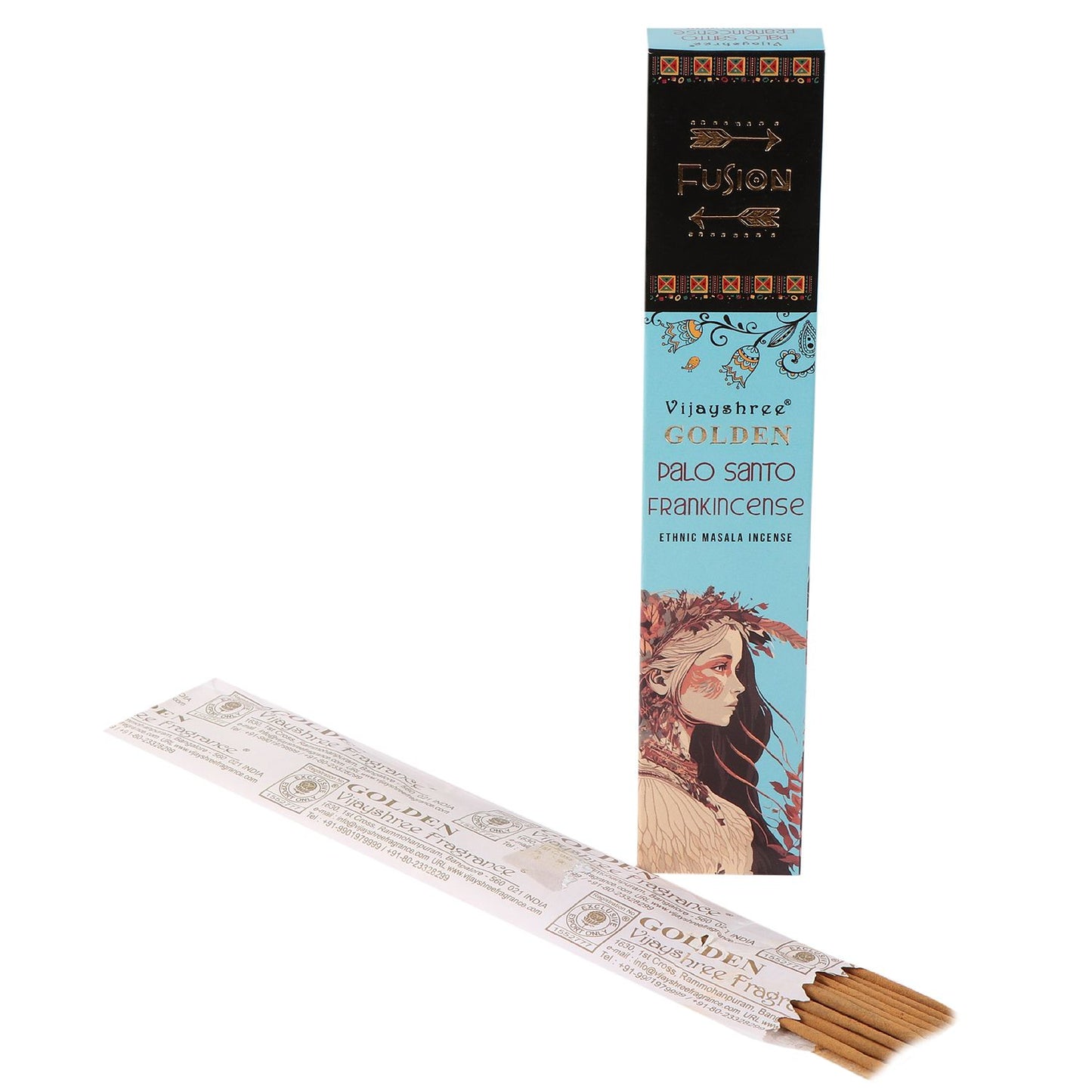 Varillas de Incienso de Palo Santo dorado e Incienso - 15gr