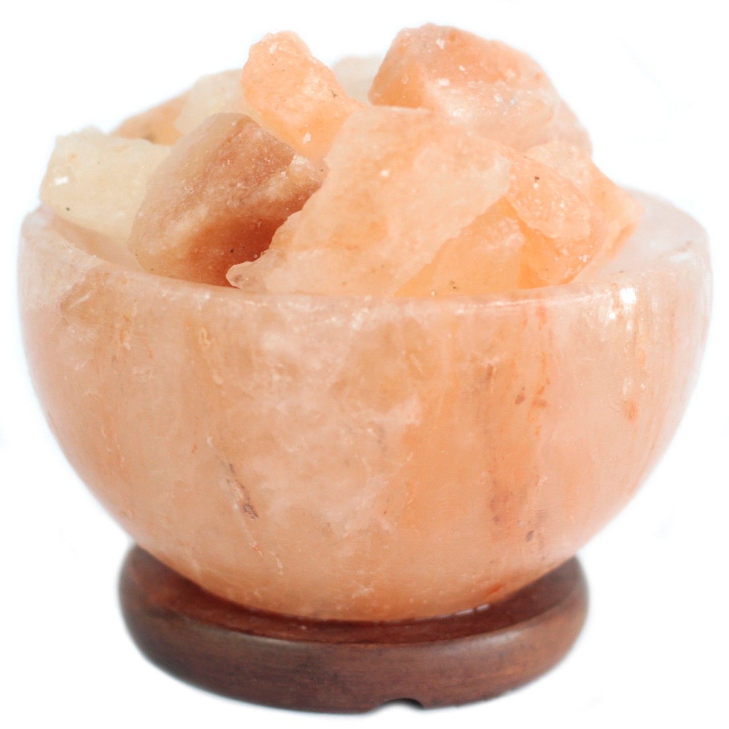 Lámpara de Sal del Himalaya Cuenco con Trozos 15x9cm - Diseño Único