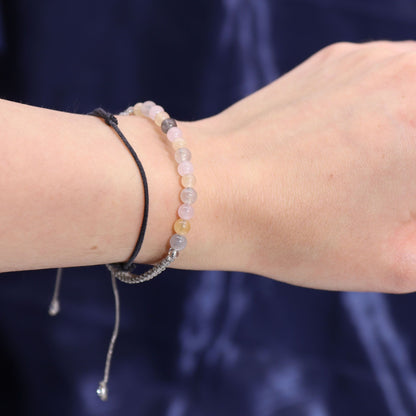 Vela de Cristal del Zodiaco Géminis con Pulsera de Piedras Naturales