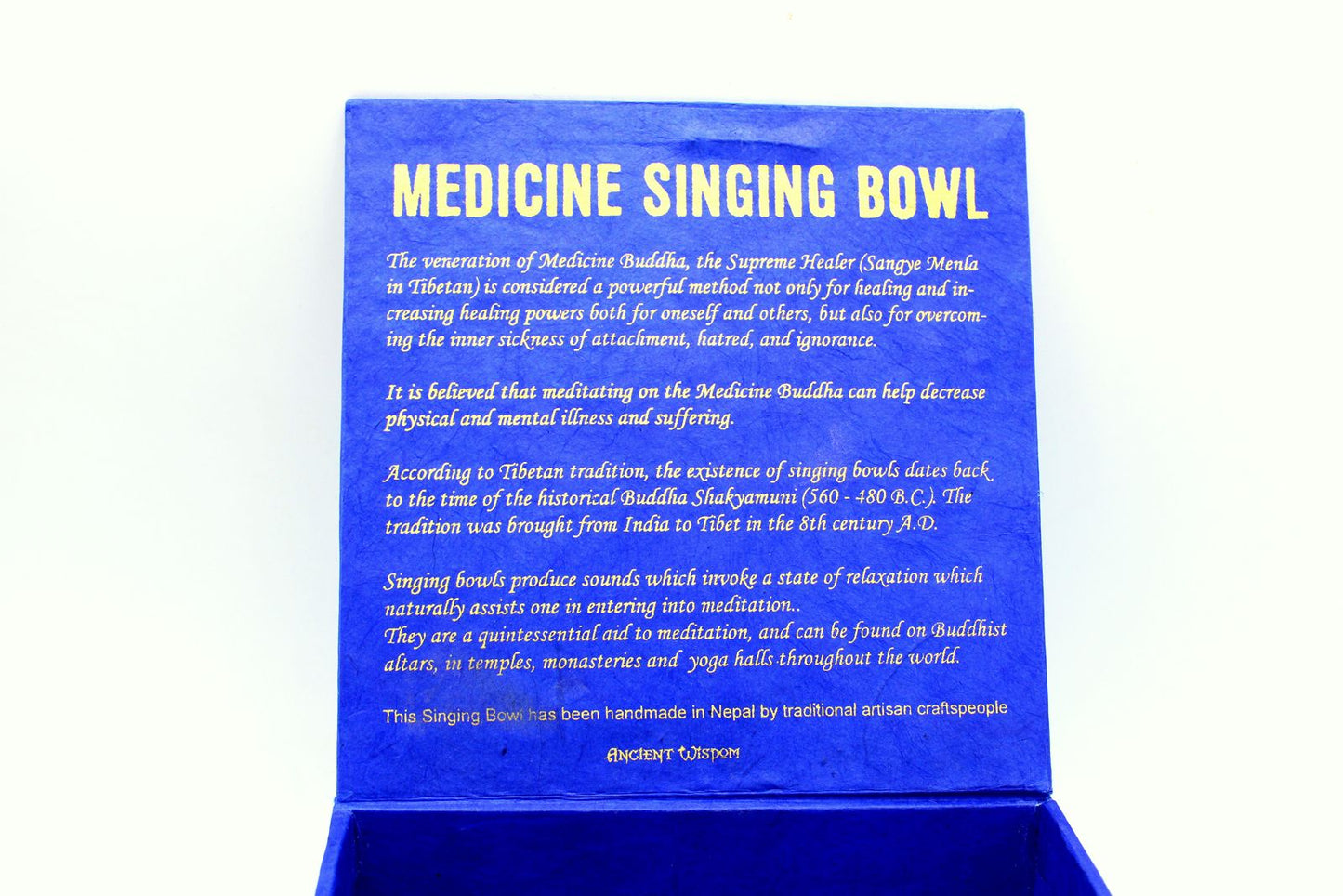 Cuenco tibetano Medicina Buda 10cm (min 500gm) para meditación y equilibrio energético